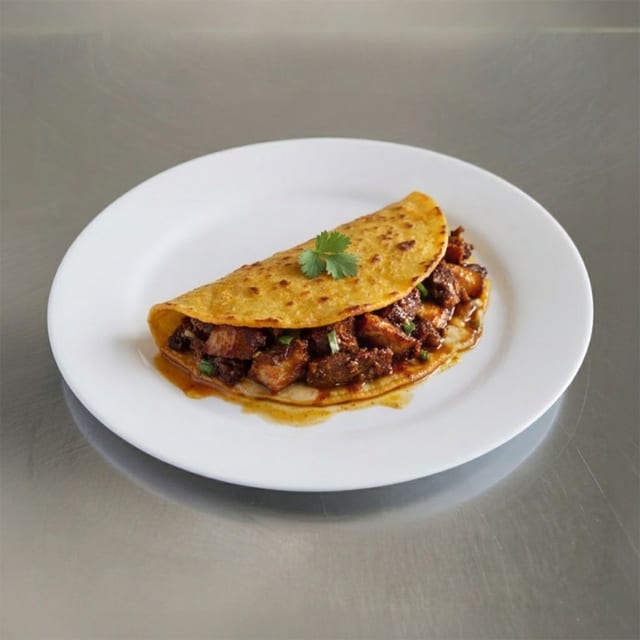 Pork Belly Birria Taco.